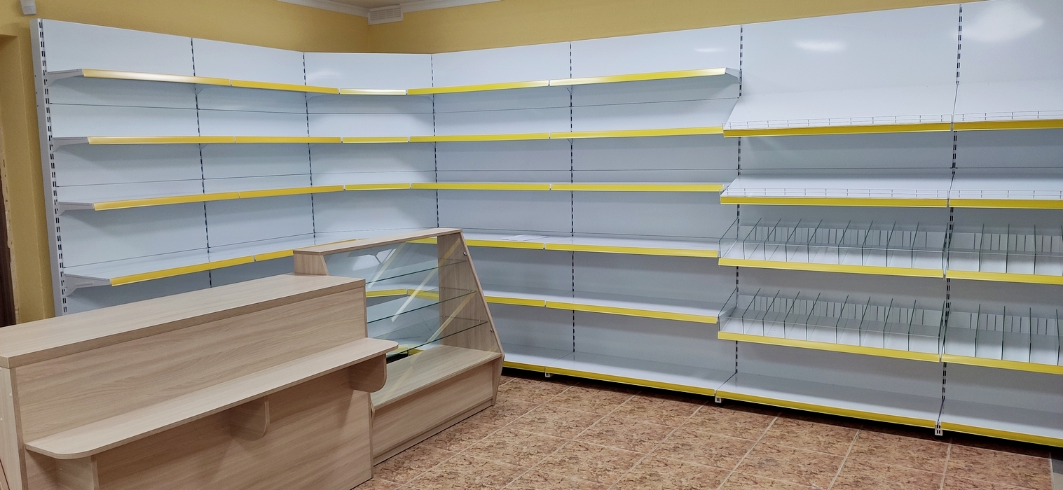 Торгові металеві стелажі для магазину Торгпроект